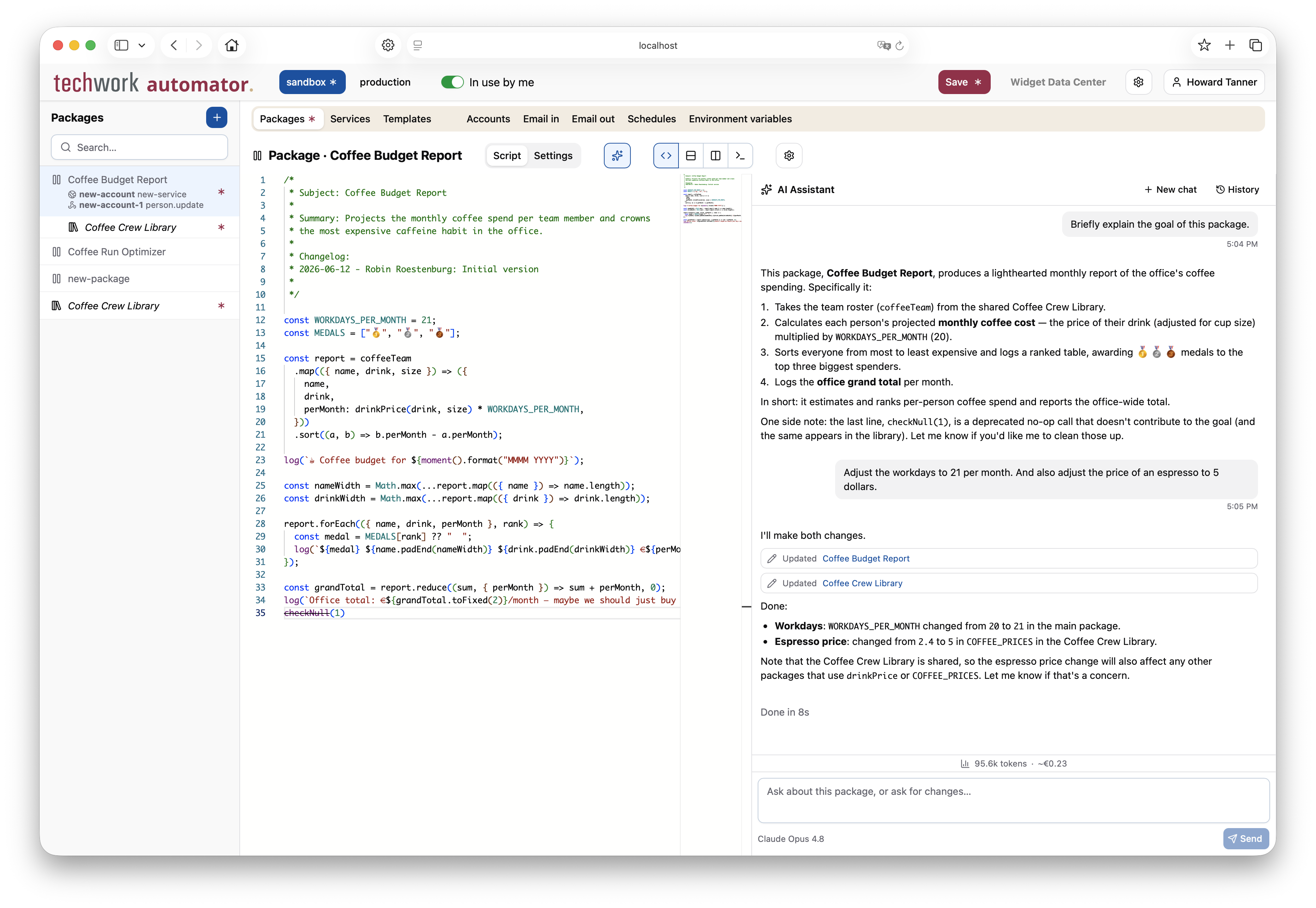 The automator AI assistant