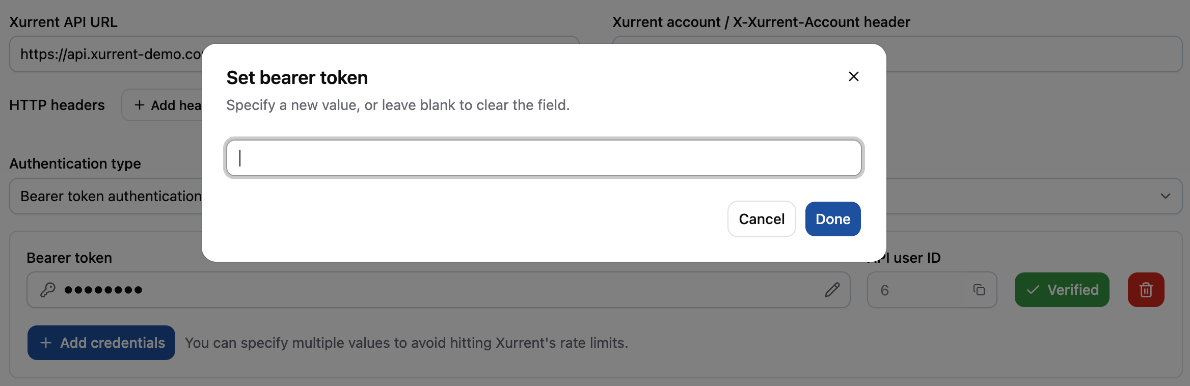 Sensitive fields edit dialog